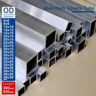 Aluminium alloy square tube width 6-38mm length 300 500mm Square profile DIY decoration Aluminum squ