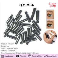 1pc Lem Bulu Mata Hitam botol kaca / botol plastik mini - Lem Bulu mata Tanam