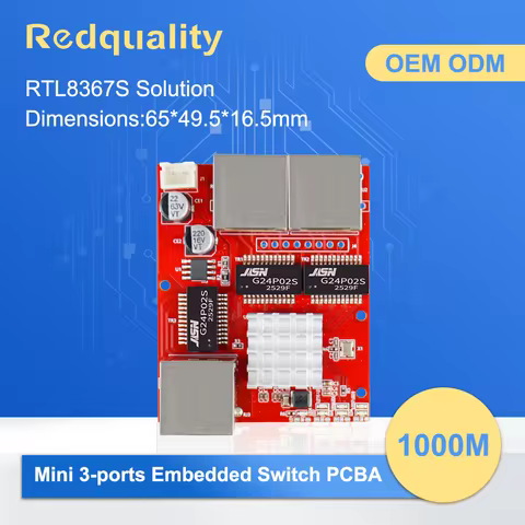 Mini Gigabit Ethernet Switch Redquality Mini 3/5 Ports 10/100/1000Mbps Gigabit Ethernet Switch PCBA 