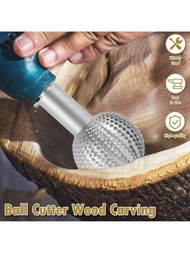 球形碳鋼木雕刻錐,10mm柄,持久的球形鑽頭,研磨和雕刻用的頭部,可用於115/125角磨機