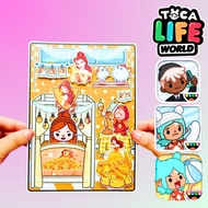 Ngôi nhà búp bê giấy thủ công - học liệu bóc dán công chúa Toca Boca h30