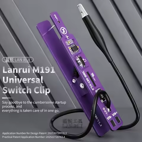 Lanrui M191 Universal Switch Clip, 2 Modes for Power On & Motherboard Leakage Detection, Essential f