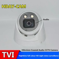 4K TVI 8MP Analog HD Surveillance Camera Color Night Hikvision Coaxial Audio CCTV Camera Security In