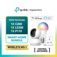TP-LINK Smart Home Bundle Tapo Series ( Tapo C200-PTZ Camera/Tapo P110-Smart Plug/Tapo L530E-Smart