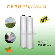 gr plastik uv untuk atap green house lebar 3 meter harga per meter