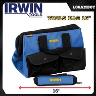 IRWIN TOOLS BAG 16'' TOOL BAG SLING SHOULDER BAG BEG BAHU WORK BAG HAMMER PLIERS DRILL