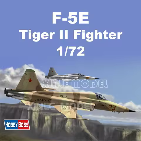 80207 Hobbyboss Plastic Model Kit F-5E Tiger II Fighter 1/72 Aircraft