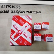 💯TOYOTA ALTIS 2004-2008Y,VIOS NCP42 ZZE142 2006-2013Y,AE101 SPARK PLUG (K16R-U11)(90919-01164)(1SET 