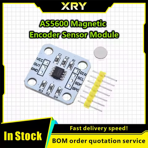 XRY 1-10PCS AS5600 magnetic encoder magnetic induction angle measurement sensor module 12bit high pr