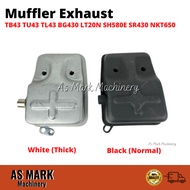 Muffler Exhaust TB43 TU43 TL43 BG430 /TL52/LT20N Hand Push Lawn Mover /SH580E Auger/ SR430 Ogawa 650
