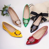 Women's Buckle Decor Flat Shoes, Elegant Point Toe Slip On Shoes, Lightweight & Comfortable Shoes