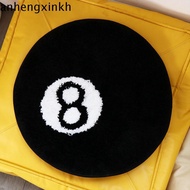 ANHENGXIN 8 Ball Carpet, Plush Anti-slip 8 Ball Rug, Creative Soft Skin Friendly Black 8 Ball Mat Ho