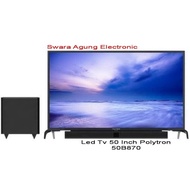 Led Tv 50 Inch Polytron Free Soundbar Type: 50B870 (Khusus Medan)