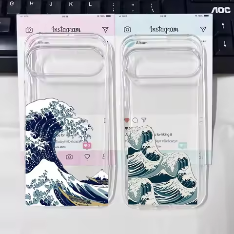 for Pixcel 10 Pro XL Fashion Great Blue Wave Phone Case for Google Pixel 10Pro 10ProXL 9 5G Soft TPU