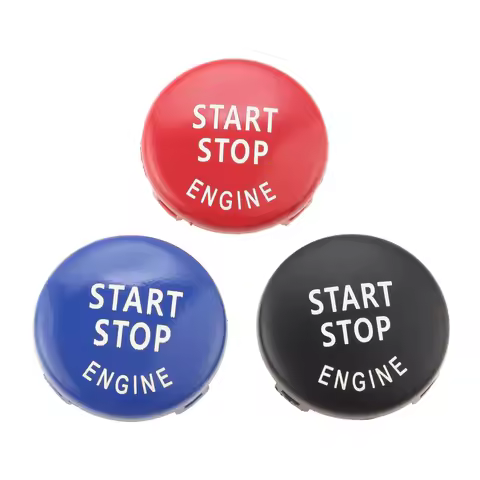 1Pc Red/Black/Blue Start Stop Engine Button Switch Cover Car Ignition Switch Button For BMW 3 Series