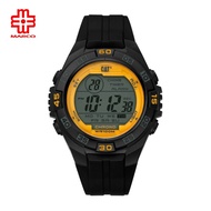 Caterpillar DIGIMAX OC-167-21-247 DIGITAL SILVER YELLOW DIAL BLACK PU STRAP MEN WATCH