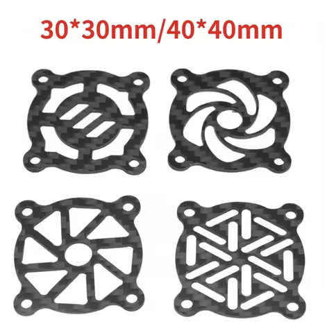 Carbon Fiber 40x40mm 30x30mm Cooling Fan Cover, M3*14mm Mount, Lightweight Heat Dissipation for RC M