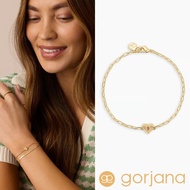 GORJANA Pink Tourmaline Heart Lucky Bracelet October Birthstone Anniversary/Birthday Gift Simple Ver