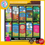 Banner Kata Hikmah, Bahasa Arab | BUNTING DINDING MUTIARA KATA | Set KECERIAAN KELAS | SulamKaseh