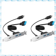 [R Q M U] 2X 20Gbps USB3.2 Gen2x2 Front Panel Adapter, USB-C and USB to USB3.2 Type-E Key-A 20Pin an
