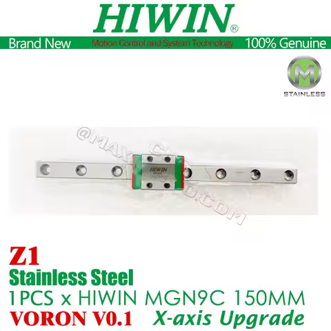 Original HIWIN MGN9C 150MM Stainless HIWIN Linear Rail HIWIN MGN9C Z1 Preload Block Voron 0 V0.1 Upg