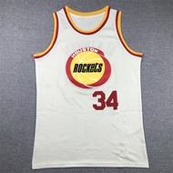 Embroidered Jersey Rockets No. 34 Hakeem Olajuwon Olajuwon Basketball Jersey Rocket Nba