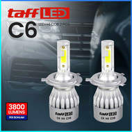 COD TaffLED Lampu Mobil Headlight LED H4 COB 2 PCS C6 / lampu mobil depan super terang anti kabut 12