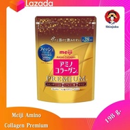 (สินค้าฉลากญี่ปุ่นของแท้ 100 %) Meiji Amino Collagen Premium 5000 mg. เมจิ อะมิโน คอลลาเจน สูตรพรีเม