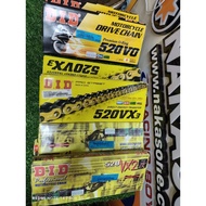D.I.D JAPAN(520) MOTOR CYCLE CHAIN O"RING/X"RING VX2/X"RING VX3