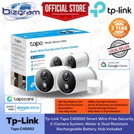 Tp-Link Tapo C400S2 Smart Wire-Free Security 2-Camera System, Water & Dust Resistant, Rechargeable B