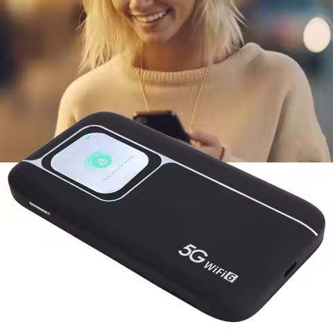 5G WiFi Mobile Hotspot Portable Travel Router 16 Devices Connects 2.01 Inch Screen High Speed Low La