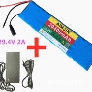 🔥24V 20.4Ah 7S2P 18650 Li-ion Rechargeable Battery Pack 29.4v 20400mAH Applicable