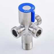 3-Hole Stainless Steel Stop Faucet 3-Way Shower Faucet Stop/