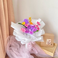 💐LUNA L Bouquet 💜 Bunga kawat bulu gift for her flower bouquet chenille flowers fuzzy wire flower ha