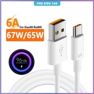 6A fast charging cable for XM USB - Type C. Type C charging cable, 67W fast charging cable. Type C f