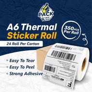 1 Carton 350pcs King Roll Thermal Sticker A6 Paper Roll Airway Bill Sticker Thermal Label AWB  订单打印纸