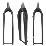 BUCKLOS 29inch Carbon Fiber Rigid MTB Bike Fork, 110 * 15mm Thru Axle Disc Brake, 1-1/8 Threadless T