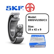 SKF 6905/VU350/C3 Engine Gearbox Deep Groove Ball Bearing 25x42x9 61905 Camshaft Wheel 6905 C3