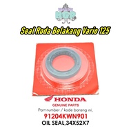 Vario 125 Rear Wheel Seal, Oil Seal, 34X52X7 Original AHM - 91204KWN901