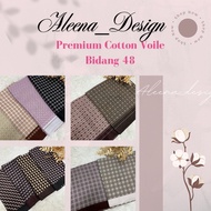 ALEENA_DESIGN Tudung Bawal Bidang 45 Cotton Voile Hijab Bercorak Bawal Murah Tudung Shawl New Cleara