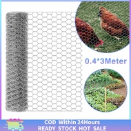 0.4*3 Meter Chicken Wire Fence Galvanized Poultry Netting Anti-Rust Chicken Wire Mesh