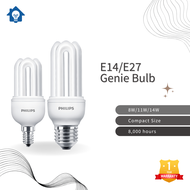 Philips E14 E27 Genie 8W 11W 14W Energy Saver Bulb ( Warm White / Daylight )