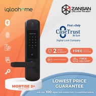 IGLOOHOME Mortise 2+ Digital Door Lock / Bluetooth / Fingerprint / RFID Card / Passcode / Mechanical Key / 2 Years Onsite Warranty / HDB Door / AA Batteries / Free DELIVERY [INSTALLATION INCLUDED]