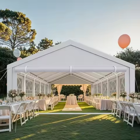 16x32ft Heavy Duty Outdoor Wedding Party Tent Canopy for Events and Gatherings