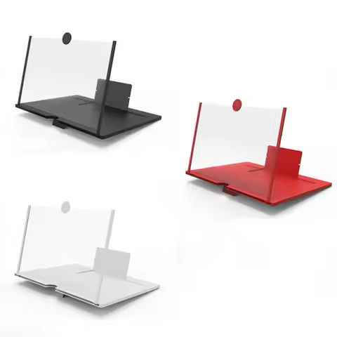 Glass Screen Amplifier 3D Magnifier HD Anti Blue Light Magnifier for Cell Phones Flexible Tripod Mou