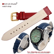 fast✒■♀Genuine cowhide red pink watch strap suitable for FOSSIL/fossil Fuli Tianwang men and women 1