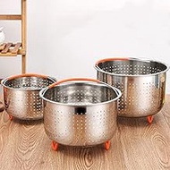 Stainless Steel 304 Steamer Basket With Silicone Feet for Pressure Cooker Accessories with Instant Pot Kitchen Food Strainer