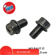 MESIN Cod 17 FLANGE BOLT M12X25 STEEL OIL BOLT ENGINE BOLT ETC BAUD 17 length 2.5 cm original