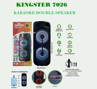 KINGSTER KST-7026 KARAOKE DOUBLE SPEAKER WITH FREE WIRELESS MIC