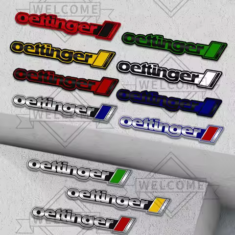 3D Car Stickers Oettinger Racing Modification Grille Emblem Auto Body Badge Trunk Decal For Golf 6 7